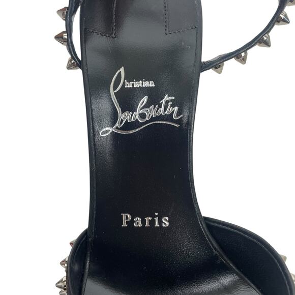 Christian Louboutin Condora Riviera Spike Ankle Strap Pump Black Size 36.5 - Picture 11 of 11